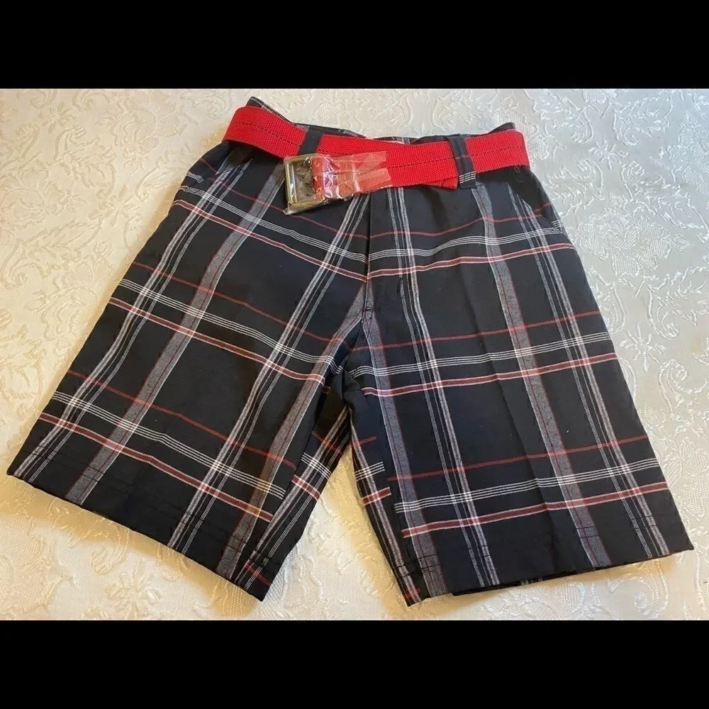 Kids Seven Souls Boys Plaid Fashion Shorts size 6